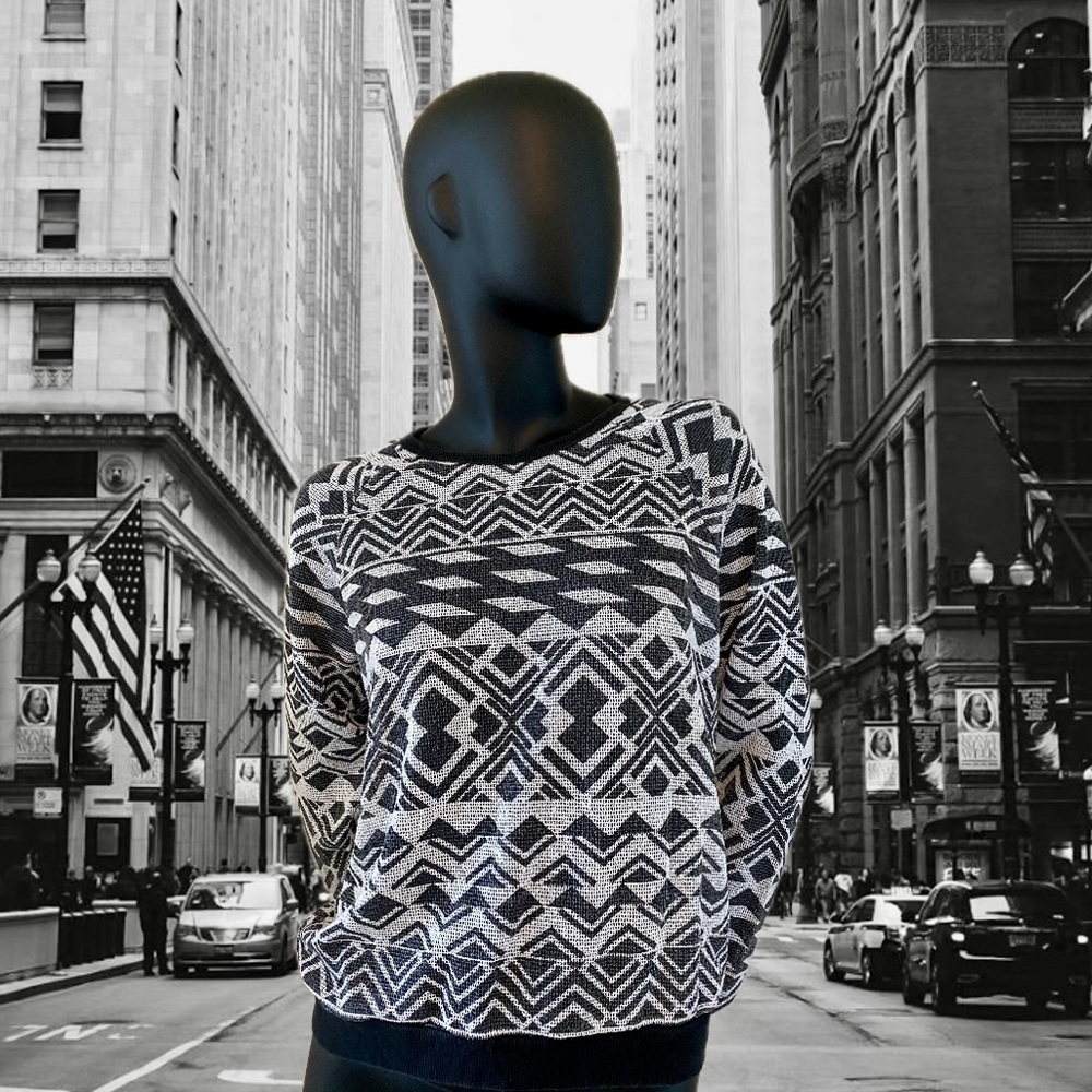 Vintage-Style Net Sweater
